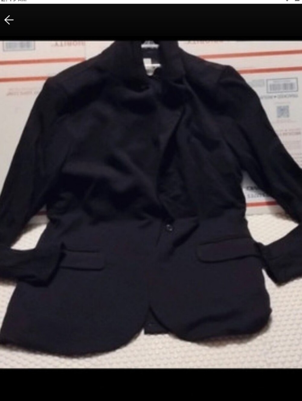 Magaschoni Black Women's Tailored Jacket Loose Fitting Soft Stretchy Material